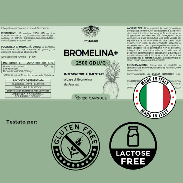 BROMELINA + | OLOMA NUTRITION