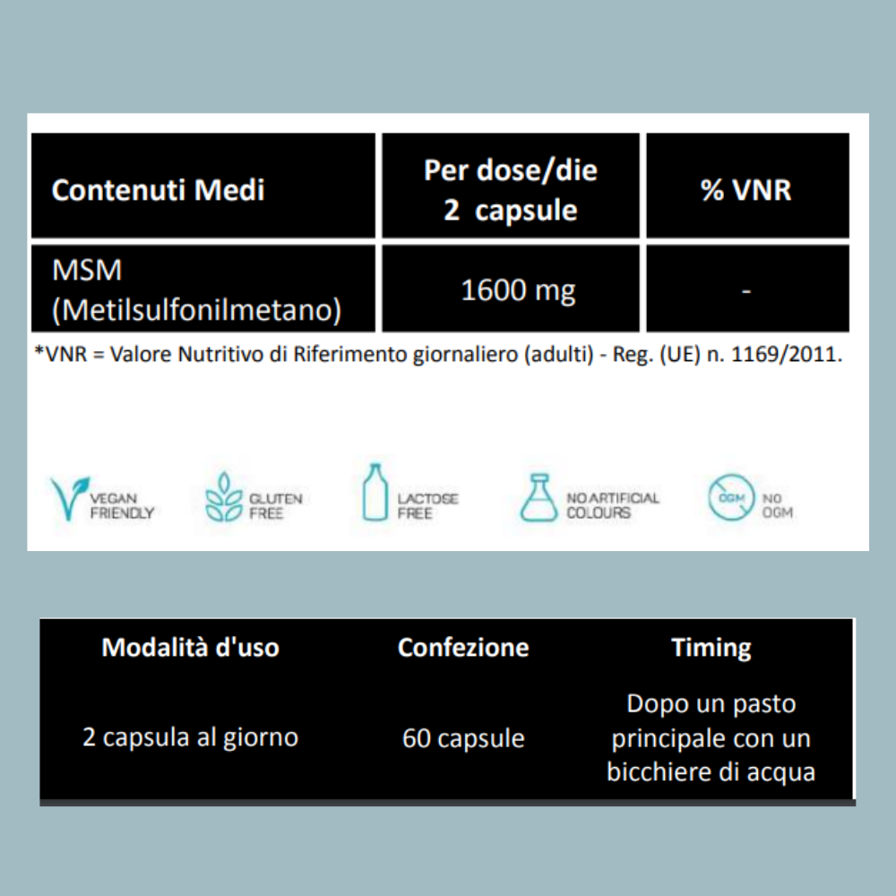 MSM + (METIL-SULFONIL-METANO BIOPOTENZIATO) | DIAMOND